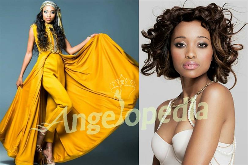 Ntandoyenkosi Kunene of South Africa eyeing at the Miss Universe 2016 crown