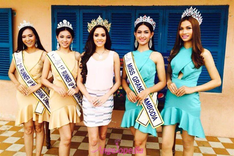 Miss Grand Cambodia 2015 winners with Miss Grand Cambodia 2014 and Miss Grand International 2014