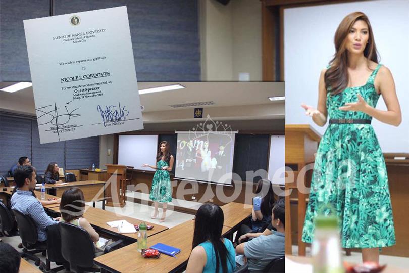 Nicole Cordoves as guest speaker at Ateneo De Manila University