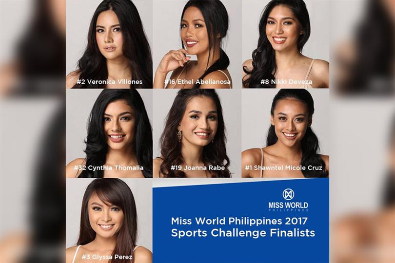 Miss World Philippines 2017 Sports Challenge Finalists announced