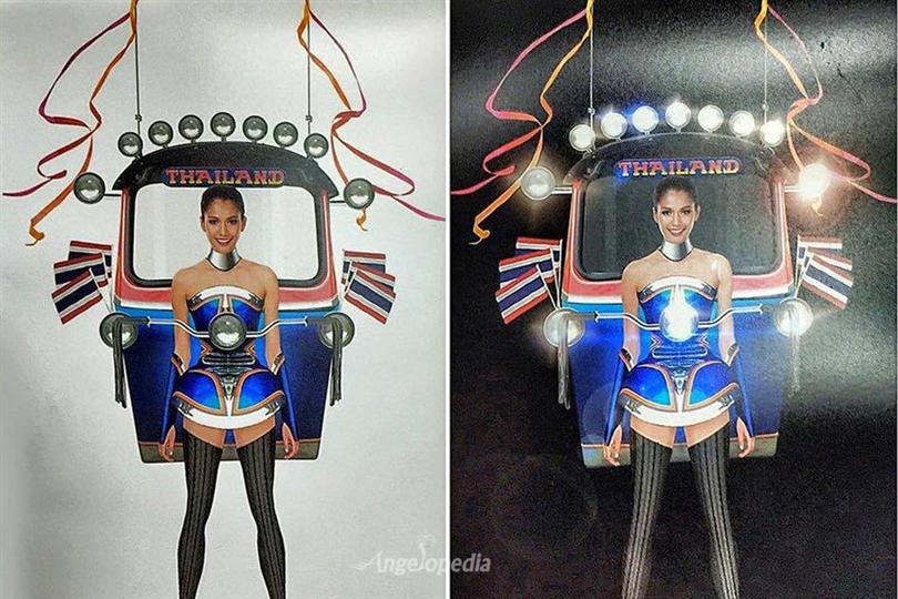 National Costume of Thailand at Miss Universe 2015 is a ‘Tuk Tuk’