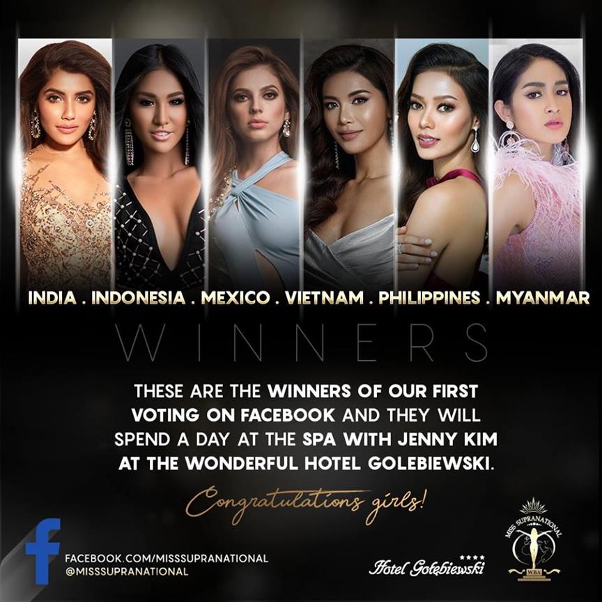 Asian beauties dominate in the first Facebook voting of Miss Supranational 2018