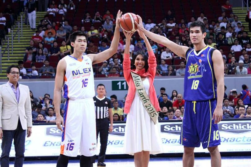 Miss Earth Angelia Ong at Philippines Basketball Association