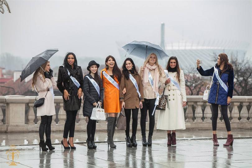 First day of the Miss Supranational 2015 contestants in Warsaw