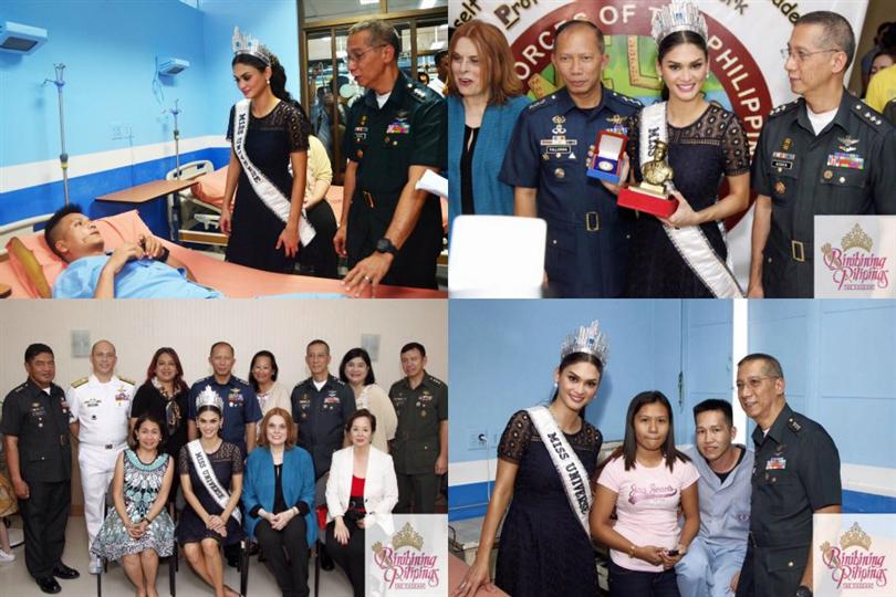 Pia Wurtzbach Miss Universe 2015 Visits Wounded Soldiers
