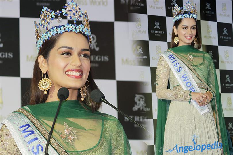 Manushi Chhillar addresses media after euphoric win!