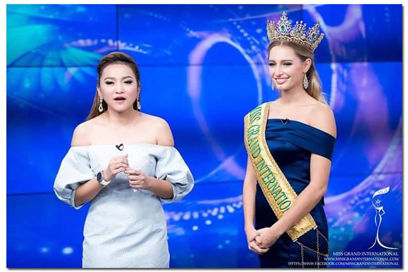 Claire Parker’s first interview on Thailand TV as Miss Grand International 2015