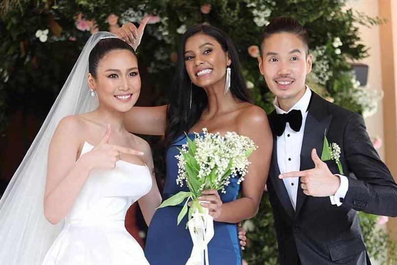 Former Miss Universe sisters reunite at Miss Universe Thailand 2018 Ning Sophida’s wedding
