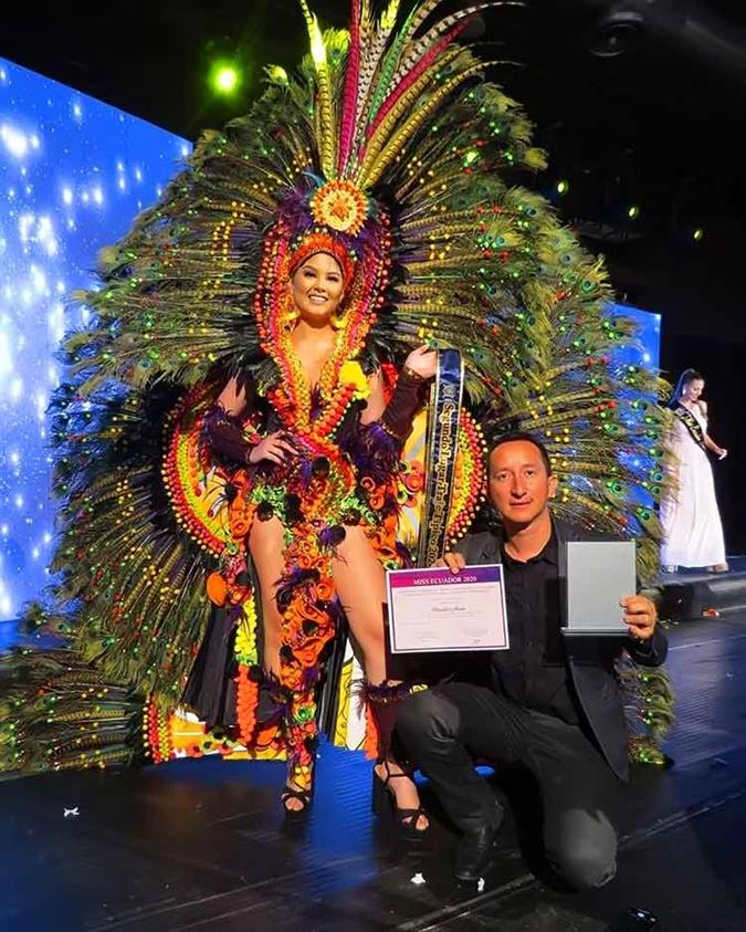 Daniela Mera of Muisine wins Best in National Costume for Miss Ecuador 2020