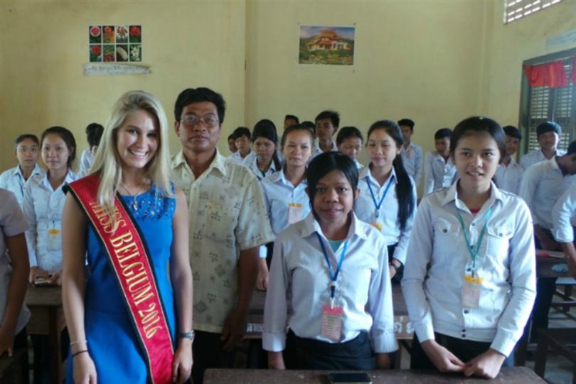 Lenty Frans Miss Belgium 2016 visited Cambodia for an educational project