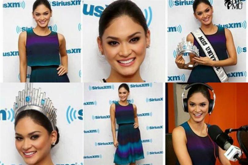 Miss Universe 2015 Pia Wurtzbach Visits SiriusXM Studios
