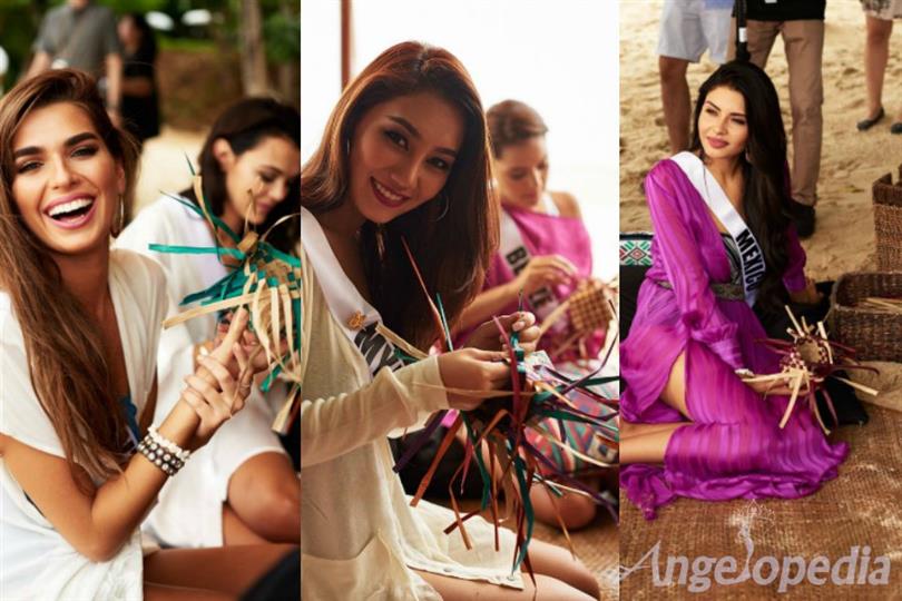 Miss Universe 2016 beauties weave their baskets in Boracay