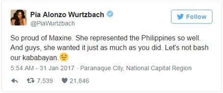 Maxine Medina criticized for her performance, Pia Wurtzbach defends