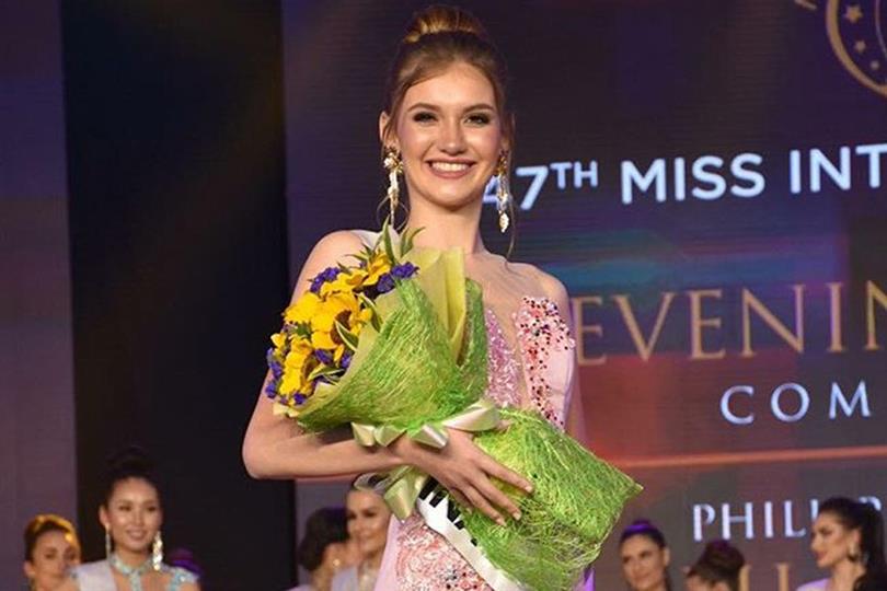 Olivia Moelle of Germany take home the title of Best in Evening Gown in Miss Intercontinental 2018