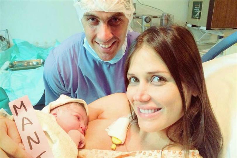 María Julia Mantilla García Miss World 2004 gives birth to a baby girl