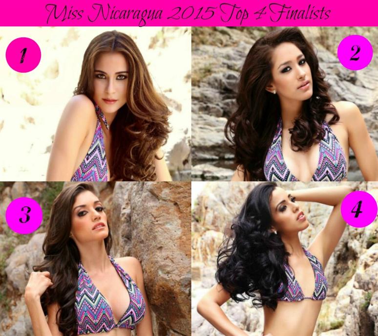 Miss Nicaragua 2015 Top 4 finalists