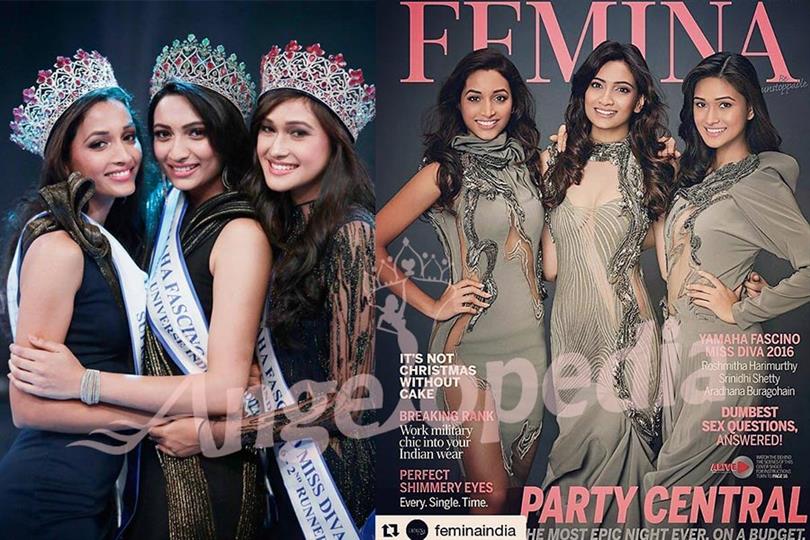 Srinidhi Shetty appears on Femina along with Miss Diva runners up