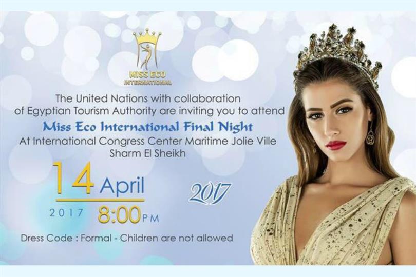 Miss Eco International 2017 Finale Schedule