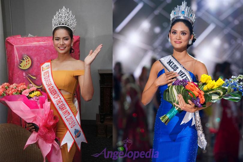 Leren Mae Bautista Miss Tourism Queen of the Year International 2015 admires Pia Wurtzbach