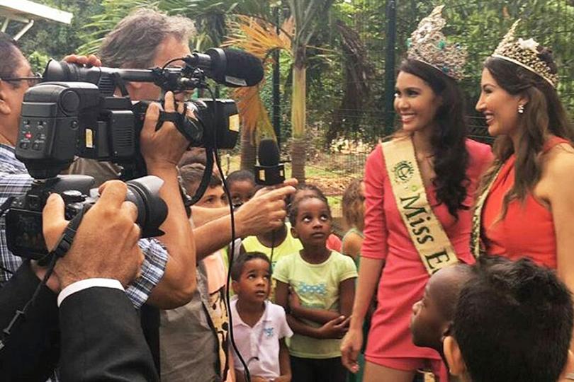 Earth Worriors Angelia Ong and Dayanna Grageda visited a primary school in Reunion Island