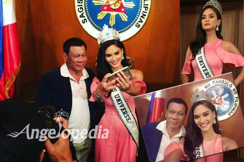 Pia Wurtzbach meets President Rodrigo Duterte