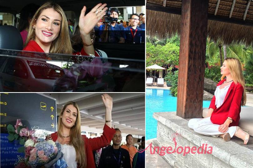 Mireia Lalaguna reaches Indonesia to attend the finals of Miss Indonesia 2016