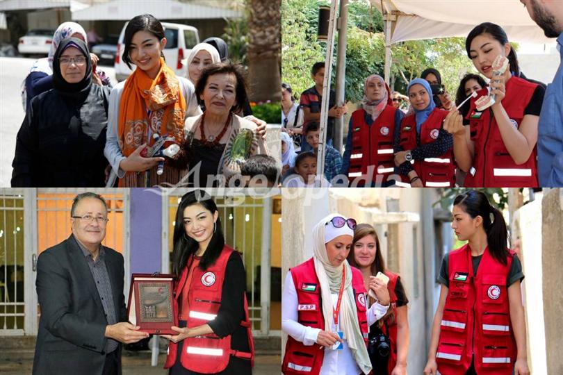 Sari Nakazawa Miss Universe Japan 2016 visits Jordan refugee camps