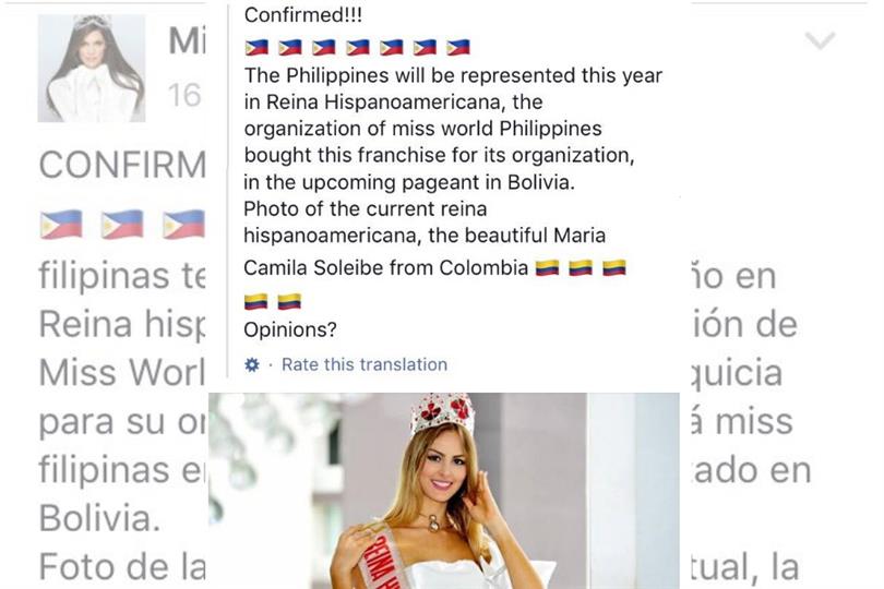 Philippines to compete at Reina Hispanoamericana 2017; attracts criticism by Latino community