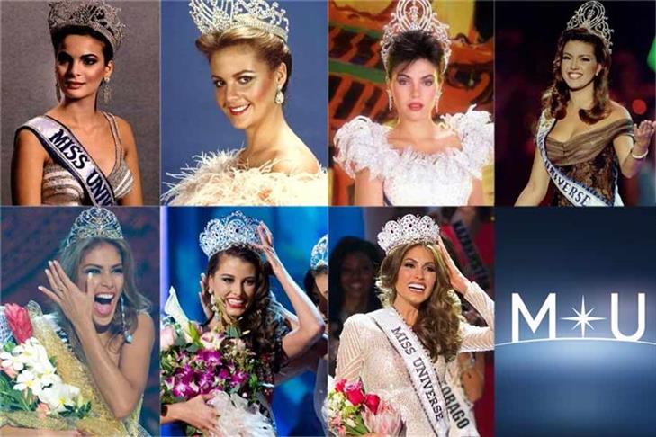 Maritza Sayalero, Miss Universe 1979 Irene Sáez, Miss Universe 1981 Bárbara Palacios Teyde, Miss Universe 1986 Alicia Machado, Miss Universe 1996 Dayana Mendoza, Miss Universe 2008