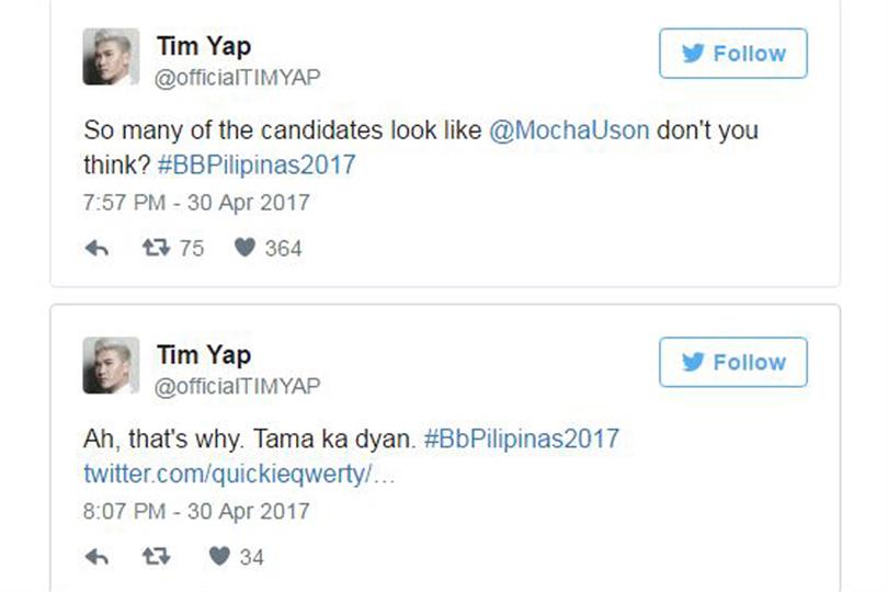 Tim Yap bashed for his insensitive tweets on Bb Pilipinas 2017 candidates