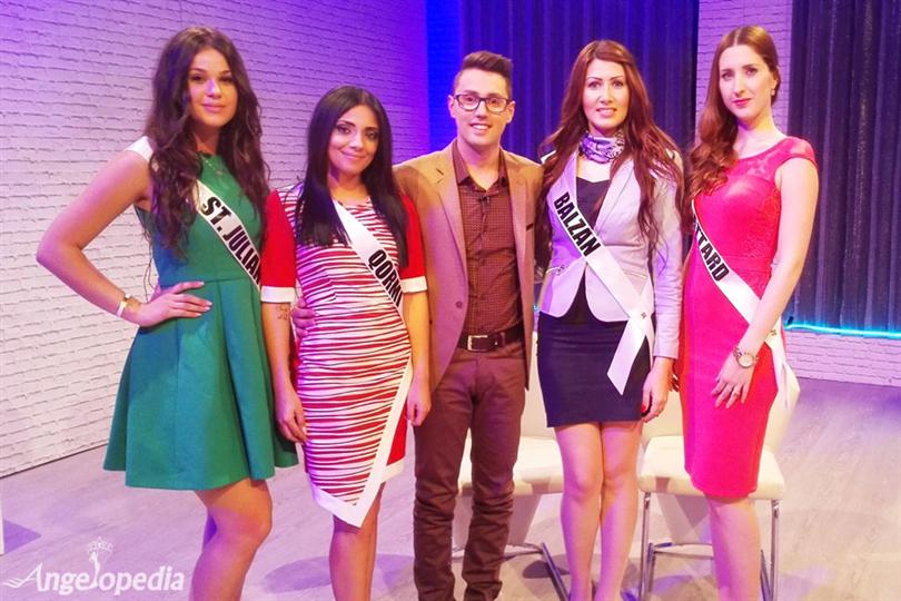 Miss Malta 2015 contestants in an interview with  Wayne Aquilina