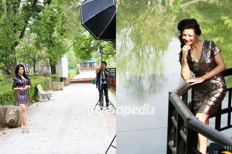 Miss Nepal 2015 contestants during photoshoot