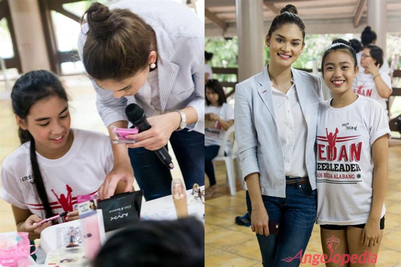 Pia Wurtzbach gets out of her beauty comfort zone and mentored a cheerleading squad