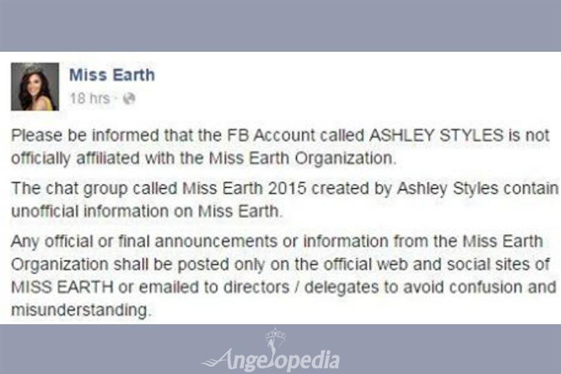 Miss Earth Organisation issues an Official Statement