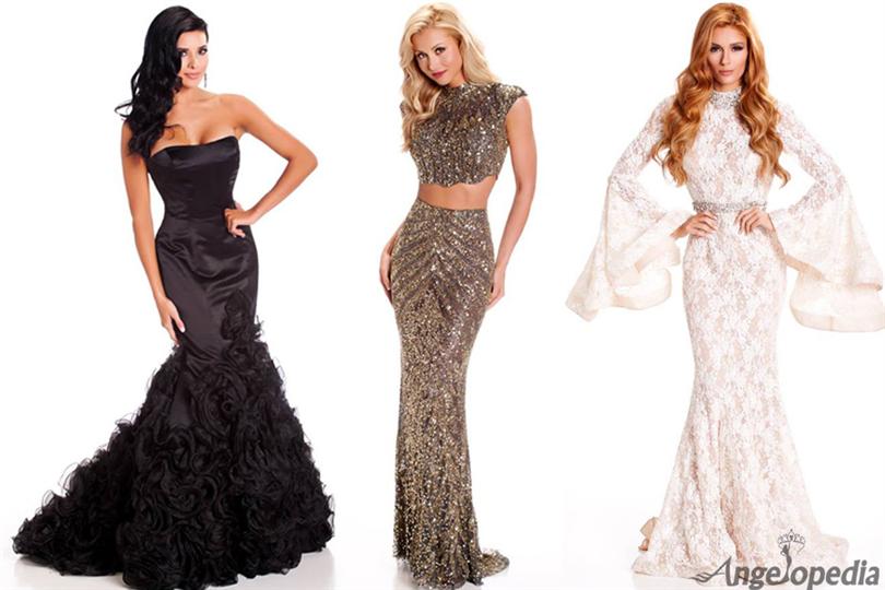 Miss USA 2015 contestants during evening gown photoshoot