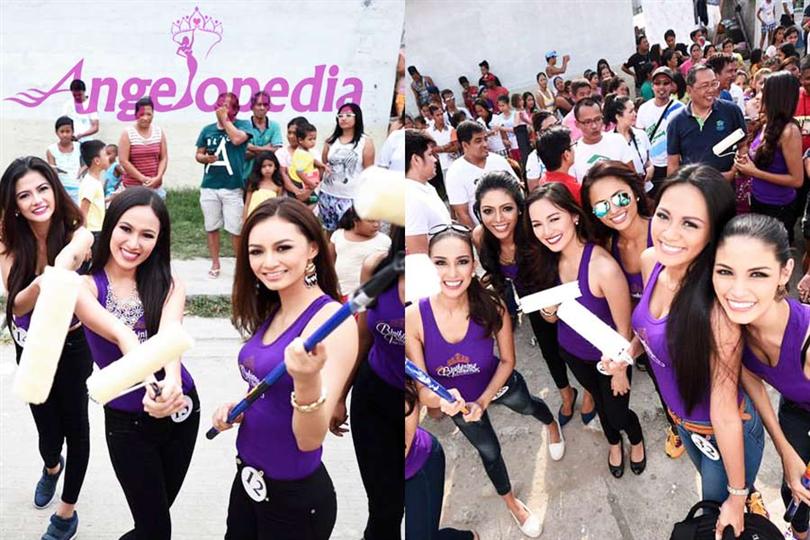 Binibining Pilipinas 2015 contestants during Mural Painting