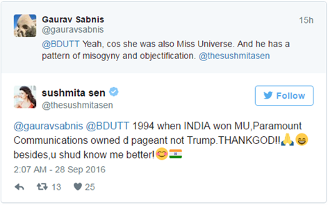 Sushmita Sen Tweets a Perfect Reply to Donald Trump’s Body Shaming comments