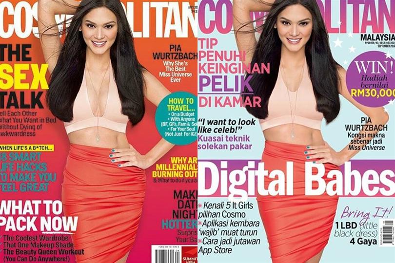 Pia Wurtzbach graces the cover of Cosmopolitan Malaysia after Cosmo for Philippines