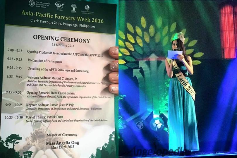 Angelia Ong hosted the Opening Ceremony of Asia Pacific Forestry Week 2016