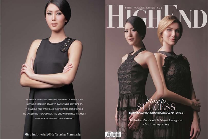 Mireia Lalaguna featured on HighEnd Magazine with Miss Indonesia 2016