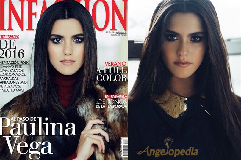 Paulina Vega Miss Universe 2014 on the covers of Infashion’s January 2016 issue