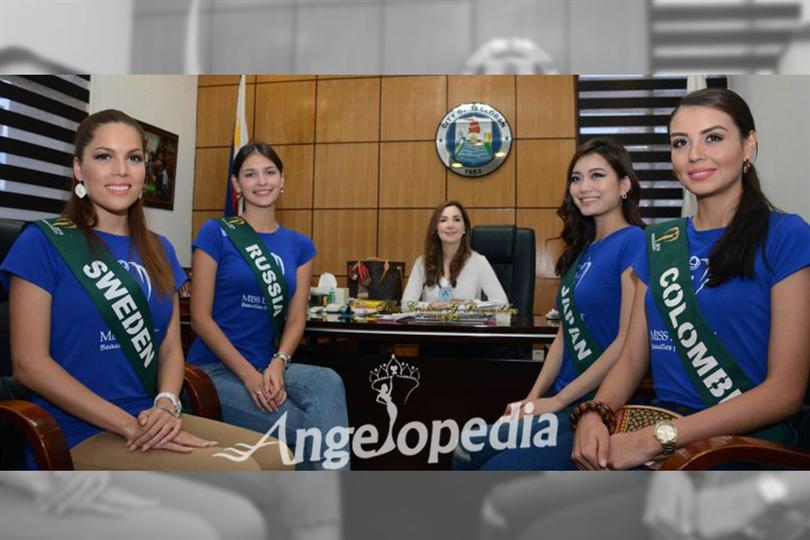 Contestants of Miss Earth 2016 pay a courtesy visit to Tacloban’s Mayor