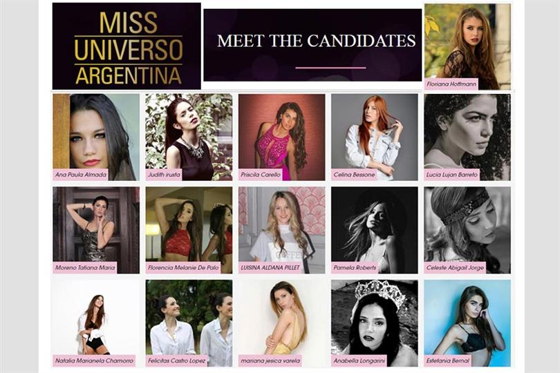 Miss Universe Argentina 2016 Meet the Contestants