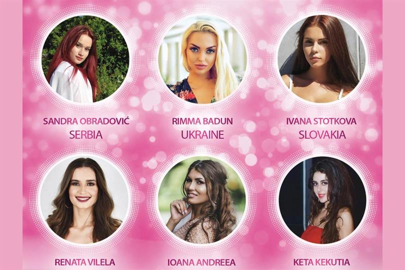 Miss Globe Serbia 2020 Sandra Obradovic Miss Globe Ukraine 2020 Rimma Badun Miss Globe Slovakia 2020 Ivana Stotkova Miss Globe Brazil 2020 Renata Vilela Miss Globe Romania 2020 Ioana Andreea Miss Globe Georgia 2020 Keta Kekutia