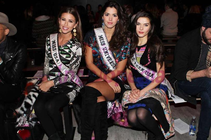 Miss Universe 2014, Miss USA 2014 and Miss Teen USA 2014 at NYFW 2015