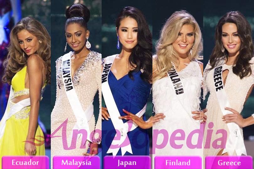 Miss Universe 2014 contestants in their evening gowns