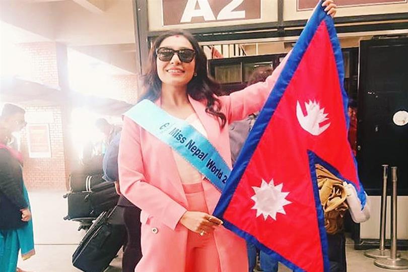 Nepal’s Anushka Shrestha departs to London for Miss World 2019