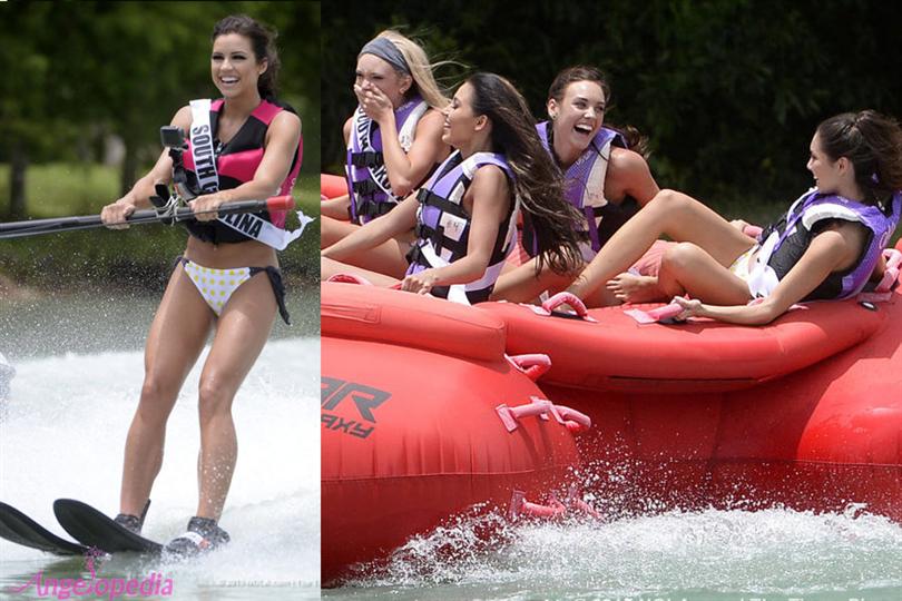 Miss USA 2015 contestants during watersports