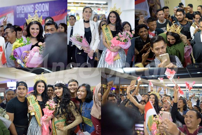 Ariska Putri Pertiwi receives a Grand Welcome in Indonesia