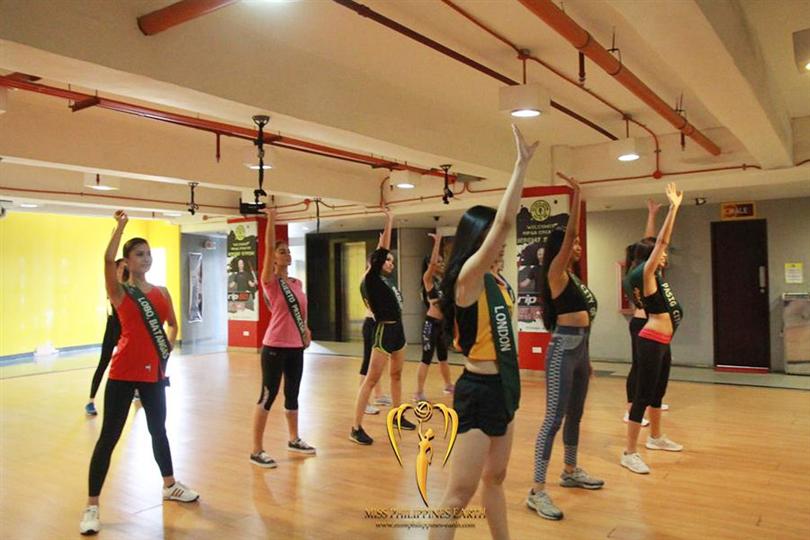 Miss Philippines Earth 2016 finalists practice fitness session at Gold’s Gym